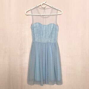 Rodarte For Target Blue Lace Mini Dress, Size 1